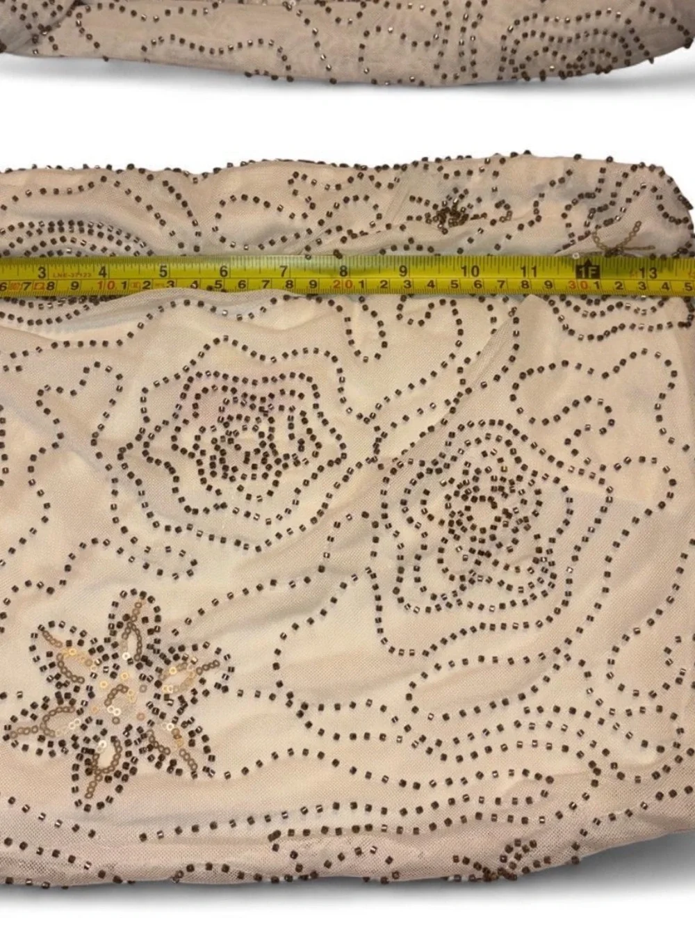 Ivory Embellished Scarf-Neck Blouse